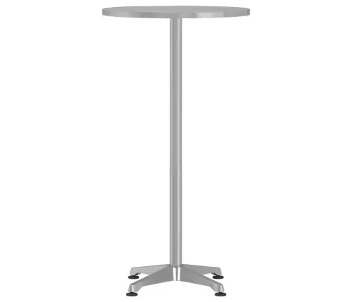 Āra Bāra Galds, Regulējams, Ø59,5X70/109,5 Cm, Alumīnijs Vidaxl