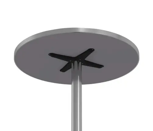 Āra Bāra Galds, Regulējams, Ø59,5X70/109,5 Cm, Alumīnijs Vidaxl