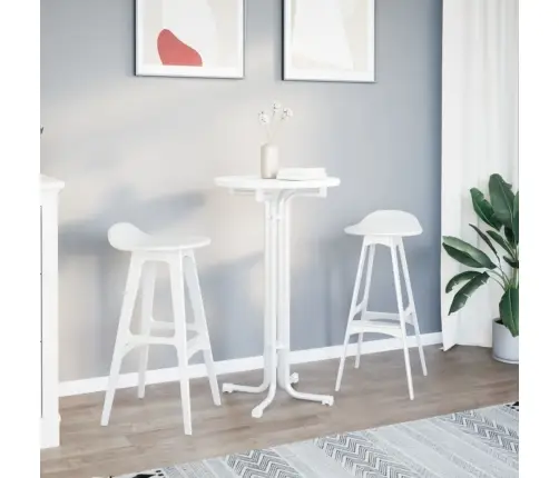 Baro Stalas, Baltas, 60X110cm Apdirbta Mediena Ir Plienas