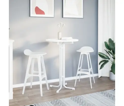 Baro Stalas, Baltas, 70X110cm Apdirbta Mediena Ir Plienas