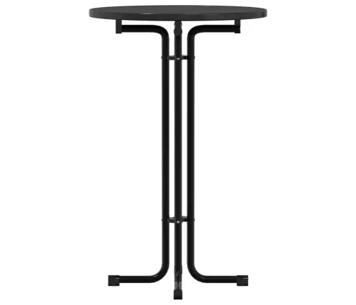 Galds, Melns, Ø70X110 Cm, Inženierijas Koks, Tērauds Vidaxl