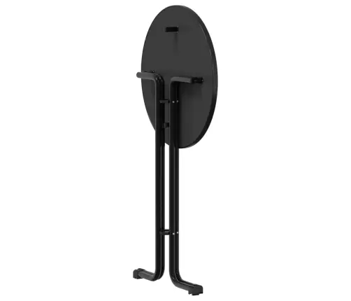 Galds, Melns, Ø70X110 Cm, Inženierijas Koks, Tērauds Vidaxl