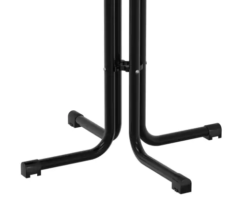 Galds, Melns, Ø70X110 Cm, Inženierijas Koks, Tērauds Vidaxl