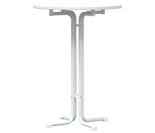 Söögilaud, Valge, Ø80 X 110 cm Tehispuit Ja Teras