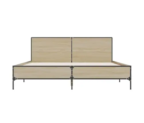 Lovos Rėmas, Ąžuolo, 140X200cm Apdirbta Mediena Ir Metalas