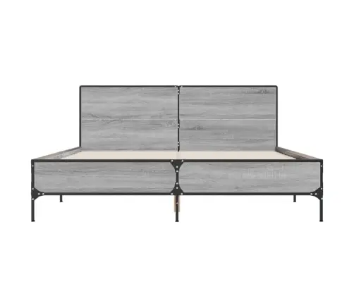 Lovos Rėmas, Pilkas Ąžuolo, 160X200cm Apdirbta Mediena/Metalas