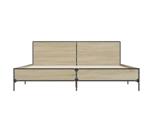 Lovos Rėmas, Ąžuolo, 200X200cm Apdirbta Mediena Ir Metalas