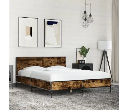 Lovos Rėmas, Dūminio Ąžuolo, 120X190cm Mediena Ir Metalas