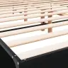 Gultas Rāmis, Melns, 135X190 Cm, Inženierijas Koks, Metāls Vidaxl Gultas Rāmis, Melns, 135X190 Cm, Inženierijas Koks, Metāls Vidaxl
