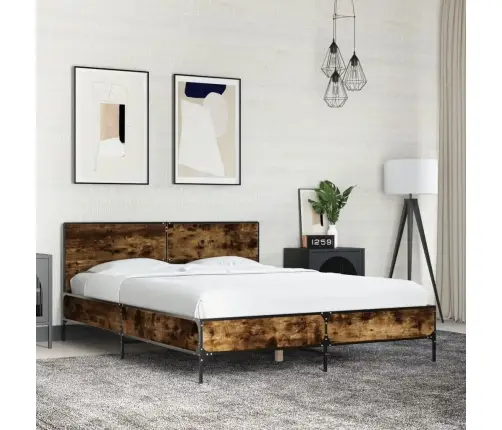 Lovos Rėmas, Dūminio Ąžuolo, 135X190cm Mediena Ir Metalas