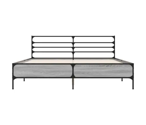 Lovos Rėmas, Pilkas Ąžuolo, 150X200cm Apdirbta Mediena/Metalas
