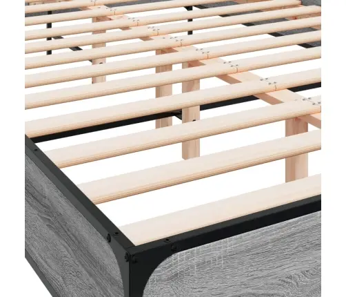 Lovos Rėmas, Pilkas Ąžuolo, 150X200cm Apdirbta Mediena/Metalas