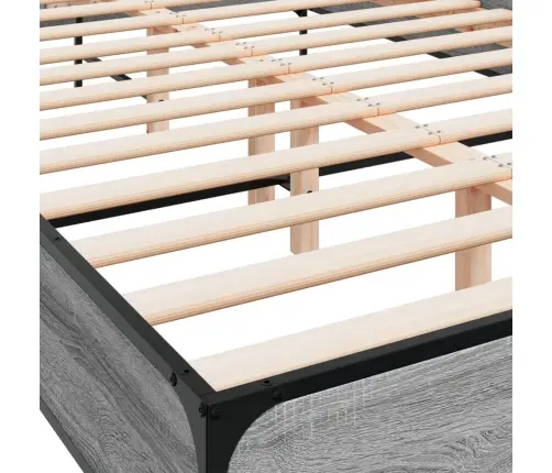 Lovos Rėmas, Pilkas Ąžuolo, 160X200cm Apdirbta Mediena/Metalas