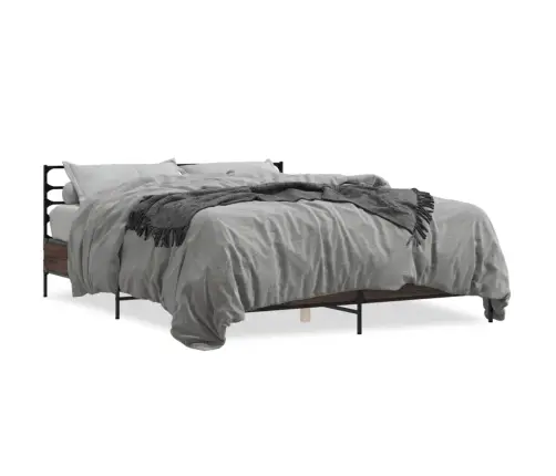 Lovos Rėmas, Rudas Ąžuolo, 160X200cm Apdirbta Mediena/Metalas