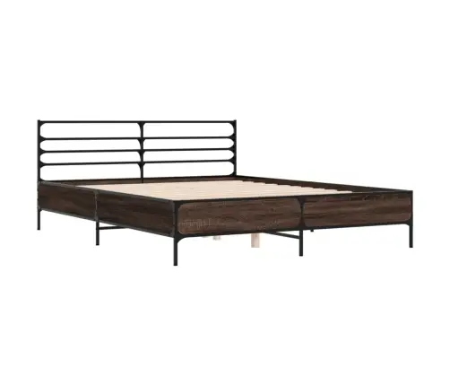 Lovos Rėmas, Rudas Ąžuolo, 160X200cm Apdirbta Mediena/Metalas