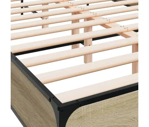 Lovos Rėmas, Ąžuolo, 140X190cm Apdirbta Mediena Ir Metalas