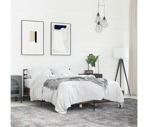 Lovos Rėmas, Rudas Ąžuolo, 140X190cm Apdirbta Mediena/Metalas