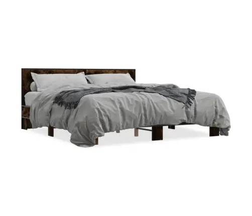 Lovos Rėmas, Dūminio Ąžuolo, 200X200cm Mediena Ir Metalas