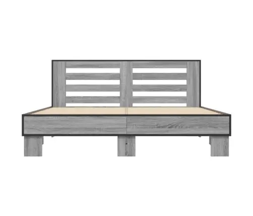 Lovos Rėmas, Pilkas Ąžuolo, 150X200cm Apdirbta Mediena/Metalas