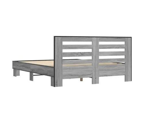 Lovos Rėmas, Pilkas Ąžuolo, 150X200cm Apdirbta Mediena/Metalas