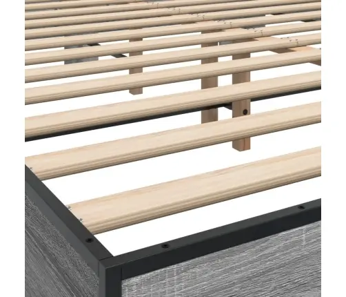 Lovos Rėmas, Pilkas Ąžuolo, 150X200cm Apdirbta Mediena/Metalas