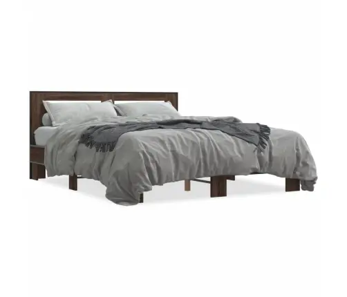 Lovos Rėmas, Rudas Ąžuolo, 150X200cm Apdirbta Mediena/Metalas