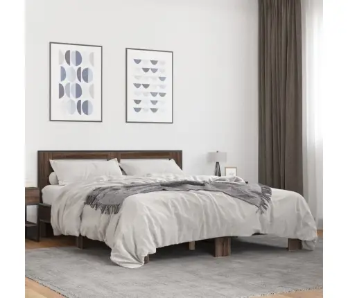 Lovos Rėmas, Rudas Ąžuolo, 150X200cm Apdirbta Mediena/Metalas