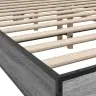 Lovos Rėmas, Pilkas Ąžuolo, 140X200cm Apdirbta Mediena/Metalas