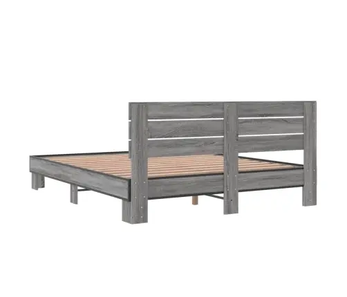 Lovos Rėmas, Pilkas Ąžuolo, 160X200cm Apdirbta Mediena/Metalas