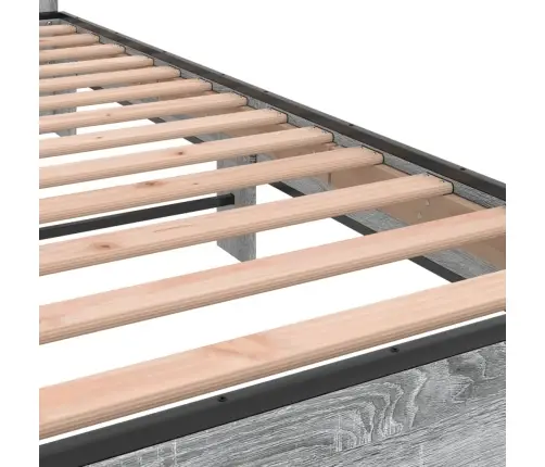 Lovos Rėmas, Pilkas Ąžuolo, 160X200cm Apdirbta Mediena/Metalas