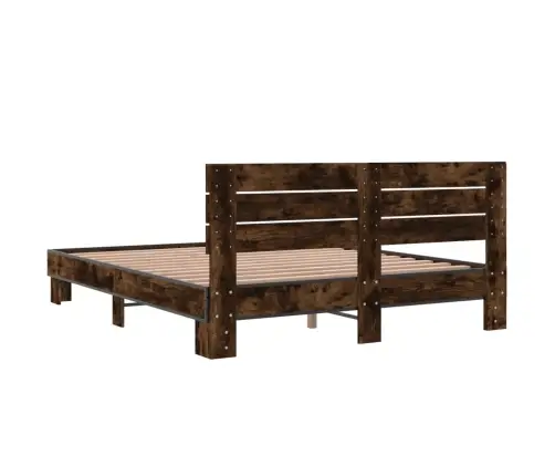 Lovos Rėmas, Dūminio Ąžuolo, 150X200cm Mediena Ir Metalas