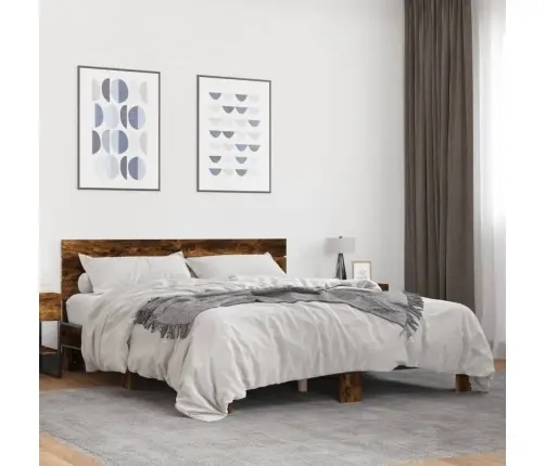 Lovos Rėmas, Dūminio Ąžuolo, 150X200cm Mediena Ir Metalas