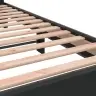 Voodiraam, Must, 120 X 200 cm Tehispuit Ja Metall