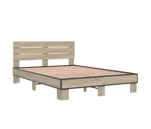 Lovos Rėmas, Ąžuolo, 120X200cm Apdirbta Mediena Ir Metalas