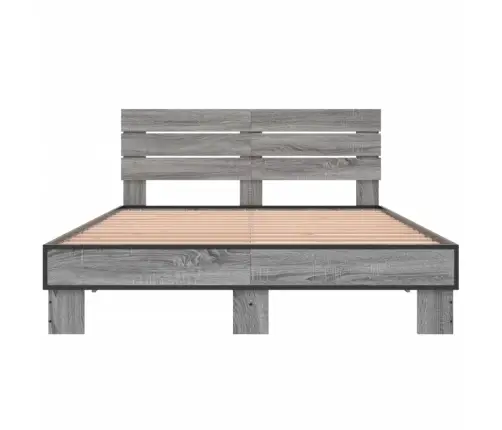 Lovos Rėmas, Pilkas Ąžuolo, 135X190cm Apdirbta Mediena/Metalas