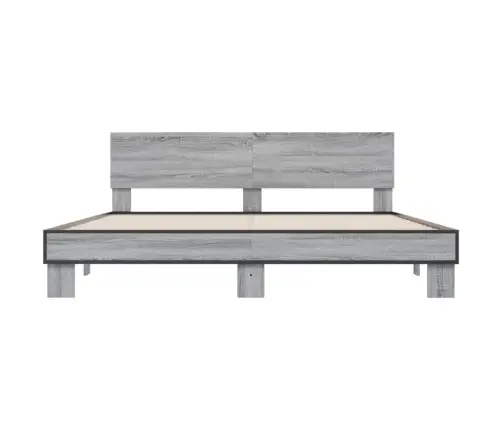 Lovos Rėmas, Pilkas Ąžuolo, 200X200cm Apdirbta Mediena/Metalas