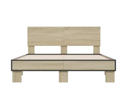 Lovos Rėmas, Ąžuolo, 140X200cm Apdirbta Mediena Ir Metalas