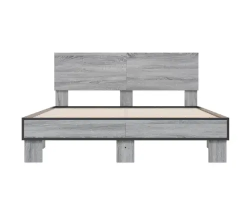 Lovos Rėmas, Pilkas Ąžuolo, 140X200cm Apdirbta Mediena/Metalas