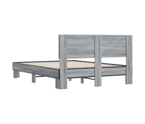 Lovos Rėmas, Pilkas Ąžuolo, 140X190cm Apdirbta Mediena/Metalas