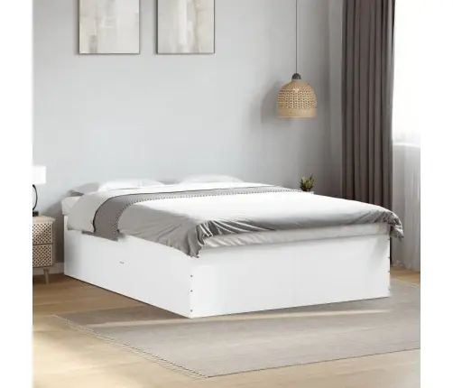 Voodiraam, Valge, 160 X 200 cm Teras Ja Tehispuit