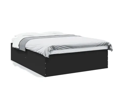 Gultas Rāmis, Melns, 160X200 Cm, Inženierijas Koks Vidaxl