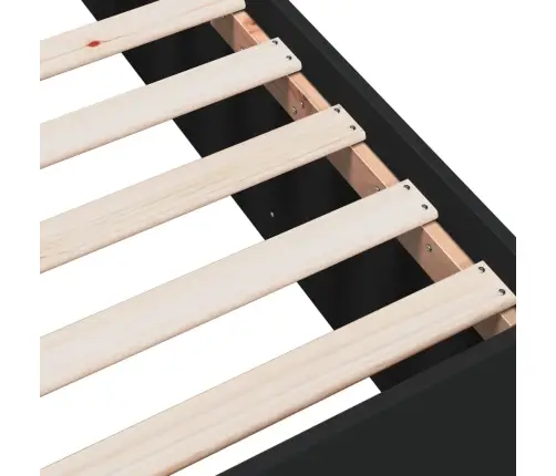 Gultas Rāmis, Melns, 160X200 Cm, Inženierijas Koks Vidaxl