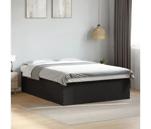 Gultas Rāmis, Melns, 160X200 Cm, Inženierijas Koks Vidaxl