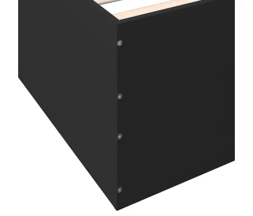 Voodiraam, Must, 150 X 200 cm Tehispuit