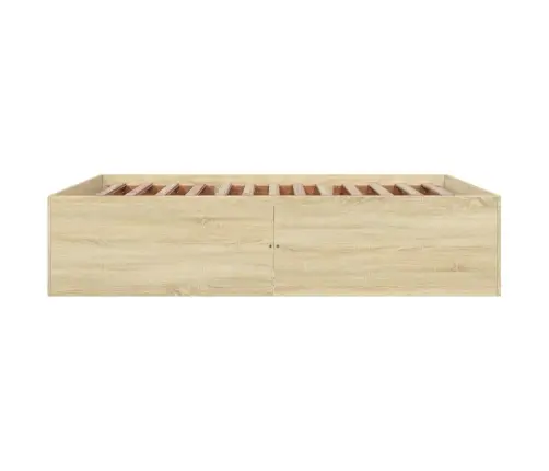 Voodiraam, Sonoma Tamm, 150X200 cm Tehispuit