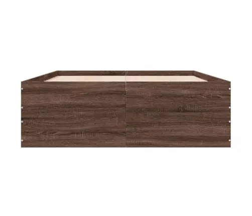 Voodiraam, Pruun Tamm, 140 X 200 cm Tehispuit