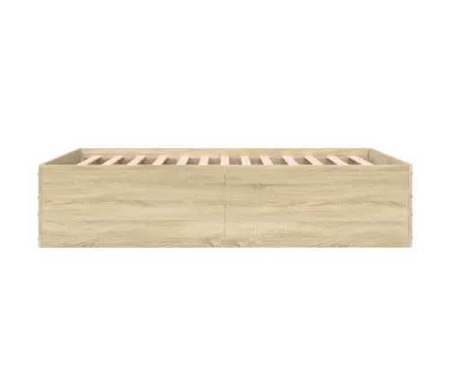 Voodiraam, Sonoma Tamm, 120X200 cm Tehispuit