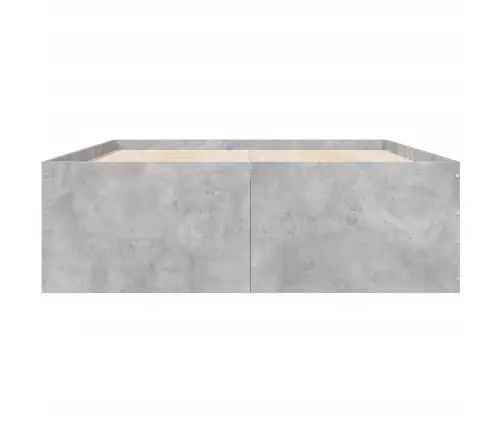 Gultas Rāmis, Betona Pelēks, 120X200 Cm, Inženierijas Koks Vidaxl