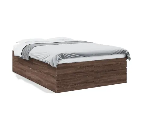 Gultas Rāmis, Ozolkoka Krāsā, 120X200 Cm, Inženierijas Koks Vidaxl