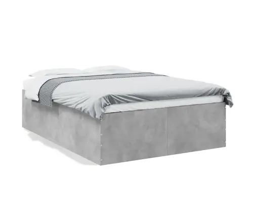 Voodiraam, Betoonhall, 135 X 190 cm Tehispuit